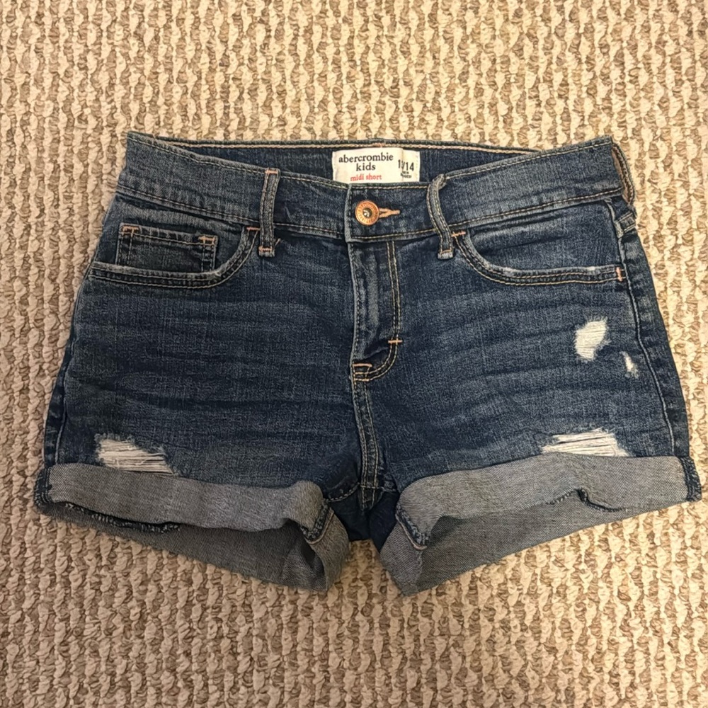 abercrombie kids Cuffed Denim Shorts (13/14)